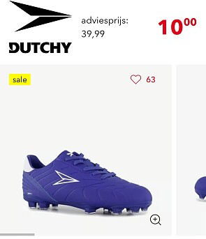 Tackle FG voetbalschoenen maat 39 -75%
