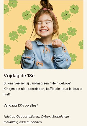 Klein geluk op vrijdag de 13e