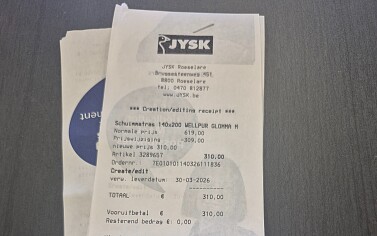 309€ korting bij Jysk gekregen