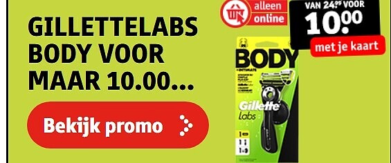 Gillette labs body voor slechts 10,00€ op Kruidvat.be