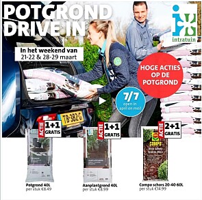 Potgrond, aanplantgrond, composchors 1+1 gratis