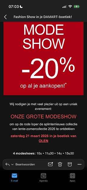 Modeshow Olen Damart