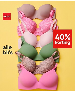 40% korting op beha's bij Hema