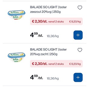 Balade so light boter -50% bij Collect en go