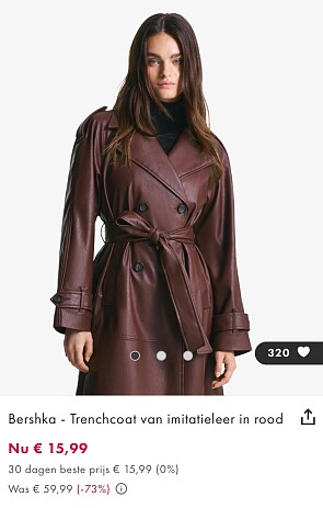Bershka Trenchcoat Xs
