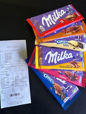 Milka tabletten €0,99