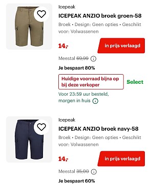 Icepeak heren shorts