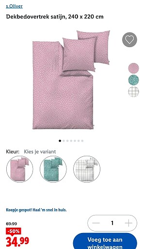 s.Oliver dekbedovertrek satijn 240 x 220 cm