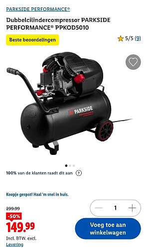 Dubbelcilindercompressor PARKSIDE PERFORMANCE®