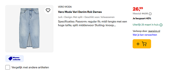 -40% Vero Moda denim rok