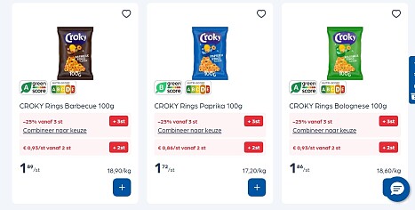 Croky Rings 100 gram in korting