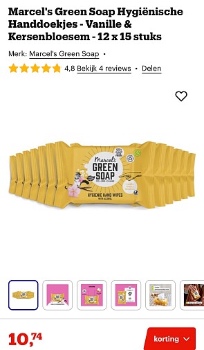 Marcel's Green Soap doekjes