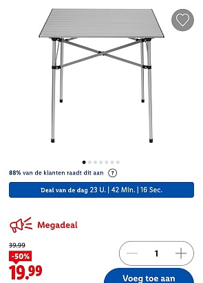 Aluminium kampeertafel Rocktrail -50%