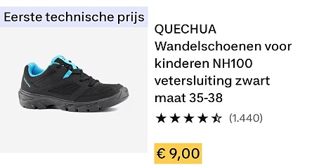 Kinder wandelschoenen voor 9€