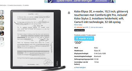 E-reader: Kobo Elipsa 2E