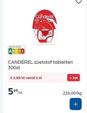 Canderel zoetstof tabletten 300 st -50%