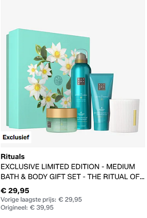 Rituals giftset met 36% korting 🫧