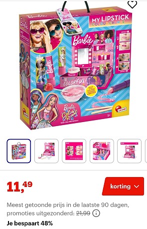 Barbie lippenstift maker -48%