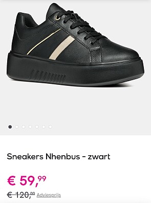 Geox sneakers Nhenbus zwart -50%