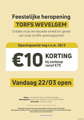 Torfs -€10 bij aankoop €75