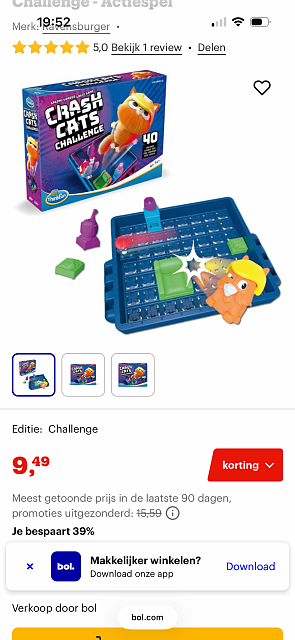 Ravensburger ThinkFun Crash Cats Challenge -39%