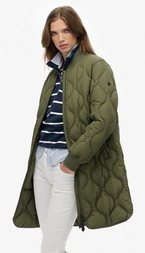 Lange Superdry tussenseizoen jas