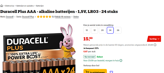 Tijd om op te laden! Profiteer nu van mooie kortingen op batterijen bij bol🔋