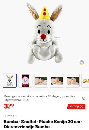 Bumba knuffels vanaf €3,99