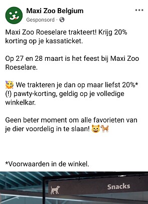 Korting bij Maxi Zoo op 27 en 28 maart