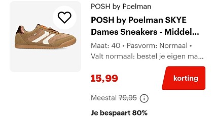 Tot 80% korting op Posh nu Poelman