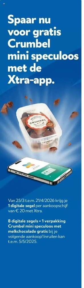 Gratis crumbel mini speculoos met melkchocolade