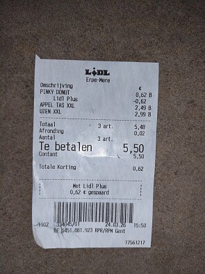 Gratis donut van Lidl dankzij mijn aankopen