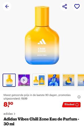 Bol flitsdeal: Adidas parfum -57%