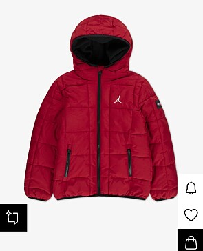 Jordan puffer winterjas maat 92-98 en 110-116