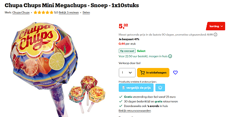 Snoepen bij bol.com Chupa Chups Mini Megachups