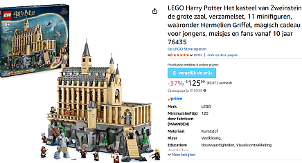 LEGO Kasteel Zweinstein: de Grote Zaal (76435)