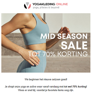 Yogakledingonline: tot -70% korting