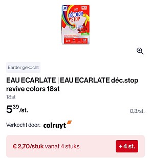 Decolor eau ecarlette doekjes goedkoper + coupon