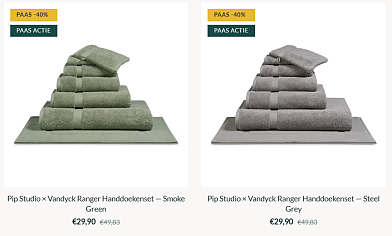 PIP STUDIO × VANDYCK — Paasactie 💛 -40% op handdoeken