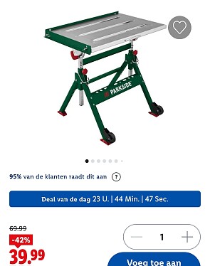 Parkside lastafel -42%