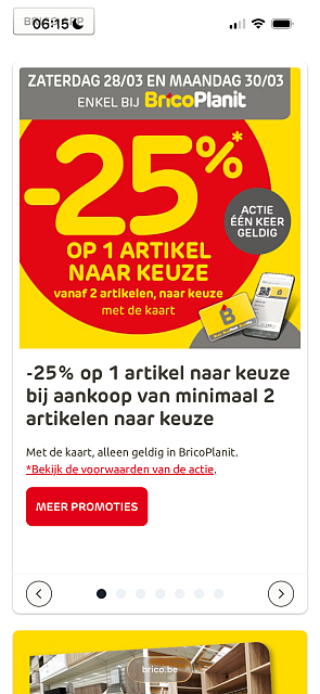 25% bij Brico Planit
