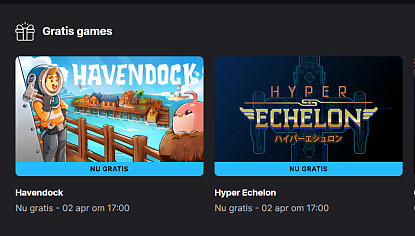 Epic games: Gratis games van de week Havendock en Hyper Echelon