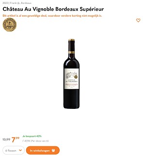 Château Au Vignoble Bordeaux Supérieur -43%