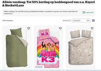 Tot 50% korting op beddengoed!