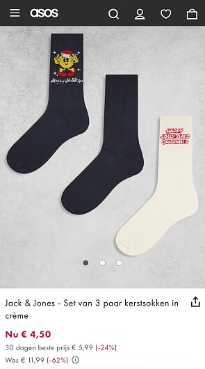 Jack & Jones kerstsokken