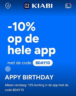 Alléén vandaag: 10% korting in de Kiabi-app