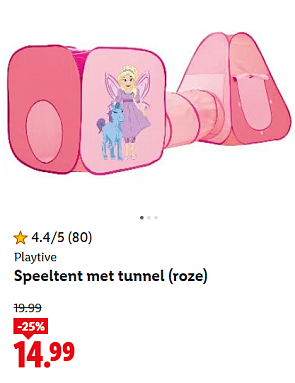 -25% roze speeltent