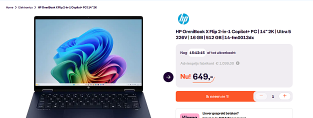 Laptop: HP OmniBook X Flip 2-in-1, kwaliteit aan betaalbare prijs!