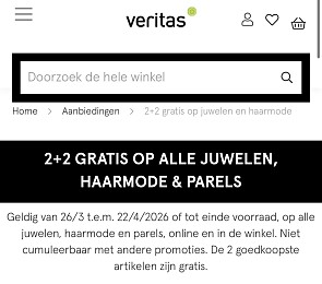 Veritas actie juwelen & haarmode