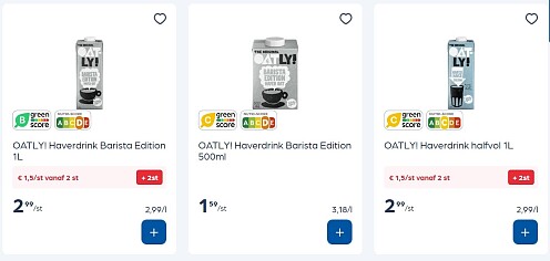 Oatly haverdrink goedkoper